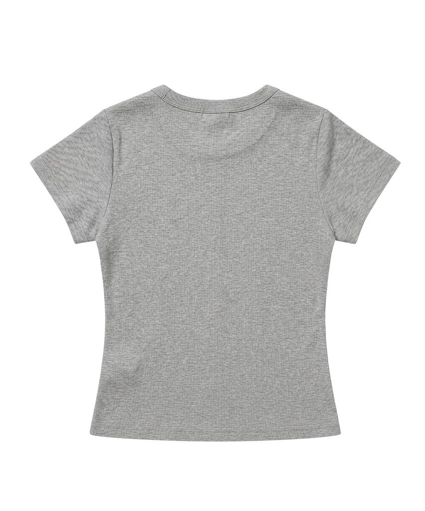 UNDEROFF Stretch Cotton Slim Short Sleeve T-Shirt Melange