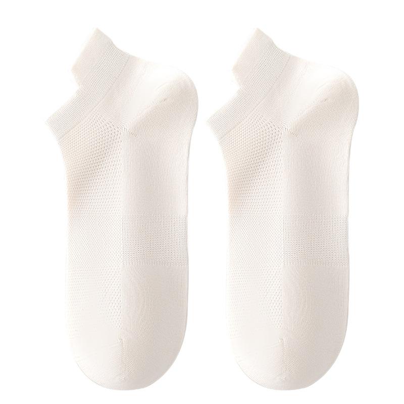 Men's Spring and Summer Thin Ear Lifting Sports Antibacterial Deodorant Sweat Absorber Cotton Mesh Boneless Socks