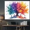 1 piece of the "All Seasons Reading Tree" party banner - Vibrant multi-color polyester fiber seasonal decoration