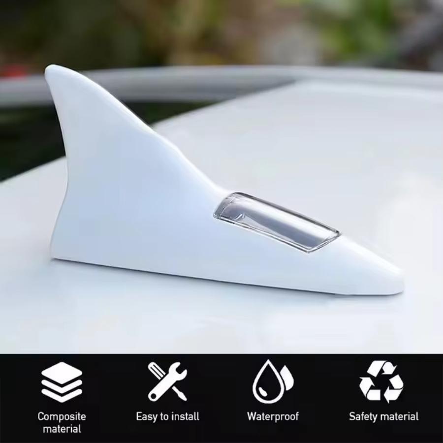 Solar LED Car Caution Emergency Warning Light Flashing Car Shark Fin Lamp Anti Rear End Collision Warning Safety Auto Tail Lamp