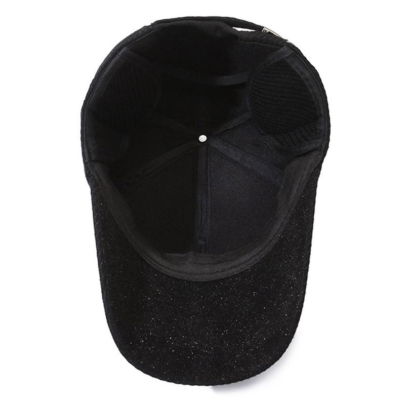 Mittleres Alter Kappe Herren Herbst Winter Baseballmütze Warmer Gehörschutz Alter Mann Baumwollkappe Outdoor Samt Dicke Schirmmütze