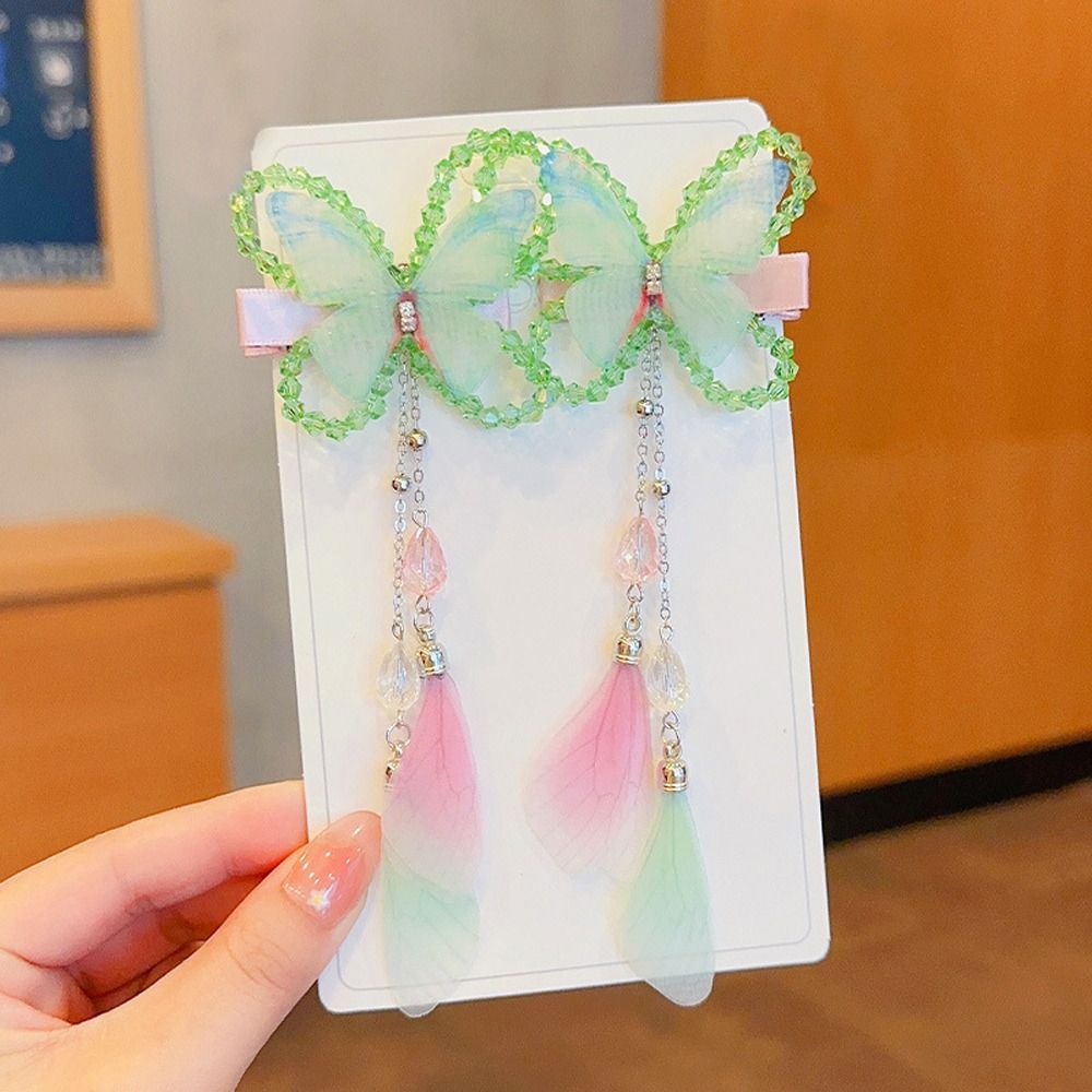 

Ornament Butterfly Chinese Style Hair Clip Children Barrettes Hair Accessory Kids Girl Hairpin