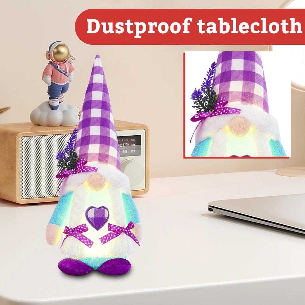 Lavender Heart-shaped Faceless Doll Festive Ornament