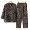 Plus Size Loose Two-Piece Set: Comfy Spring & Autumn Home Wear Pants and Top for Middle-Aged Women