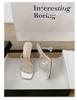 Crystal Rhinestone Thin Heel High Heels Sandals - Women's Fashionable Long Legs Summer Slippers