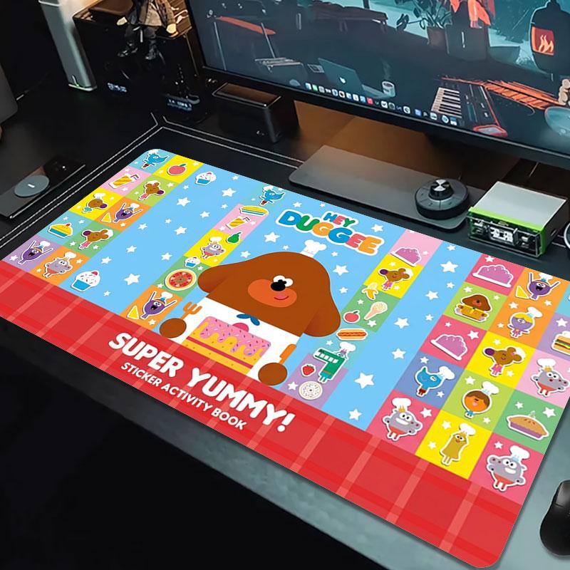 Duggee Rainbow Adventure Large Size Mouse Pad Large Gaming Table Cushion Nonslip Laptop Tablet Big Mousepad Xxl Mat Mini Pc Playmat With Lock Edge