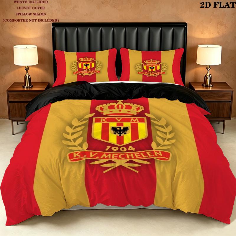 Kv Mechelen Pattern Bedding uilt Set uilt Cover Pillowcase Home Decoration Birthday Gift (1 * duvet cover + 2 * pillowcase without core)