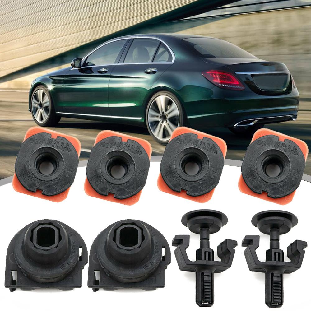 Odolná černá sada pro montáž držáku chladiče Horní pro Benz C200 C300 E300 E550 GLK350 Profesionální autodoplňky