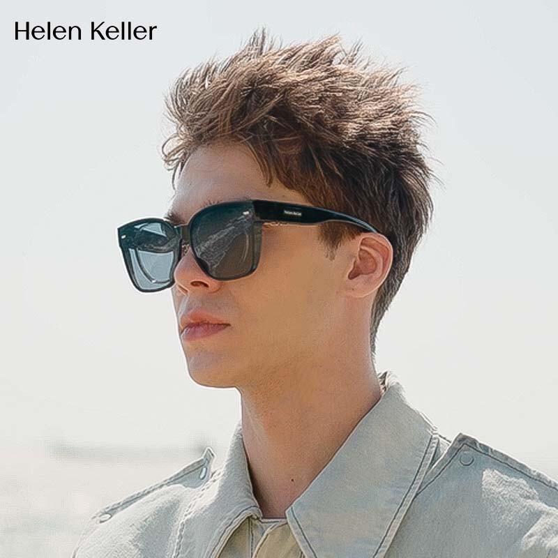 Occhiali da sole polarizzati a clip per guida per Helen Keller con miopia