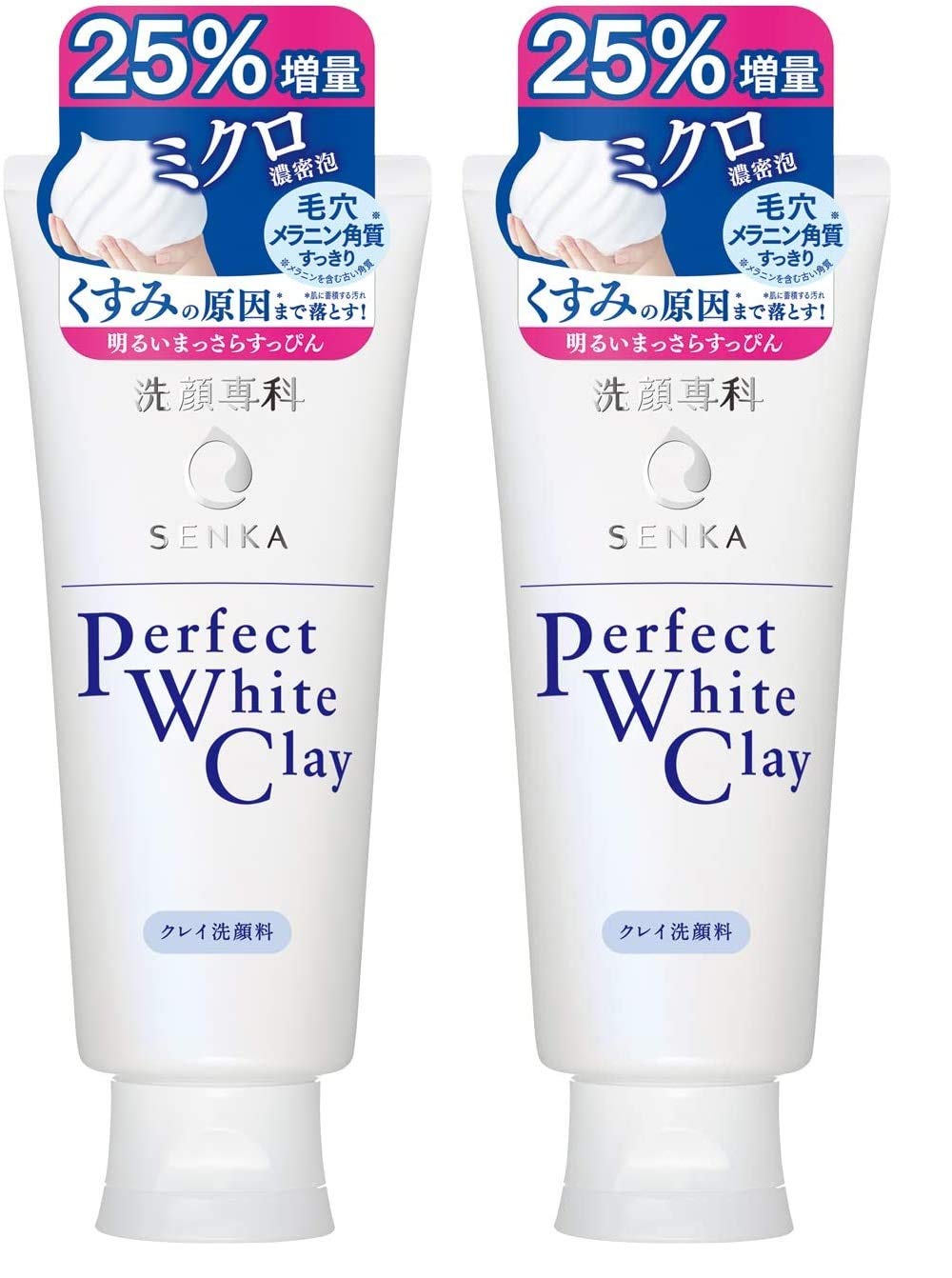 

SENKA Perfect White Clay Extra очищающее средство для лица 150 г x 2 25%