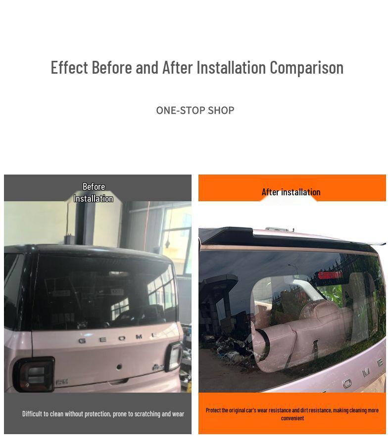 Panda MINI Rear Spoiler Wing: New Energy Car Roof & Interior Decoration