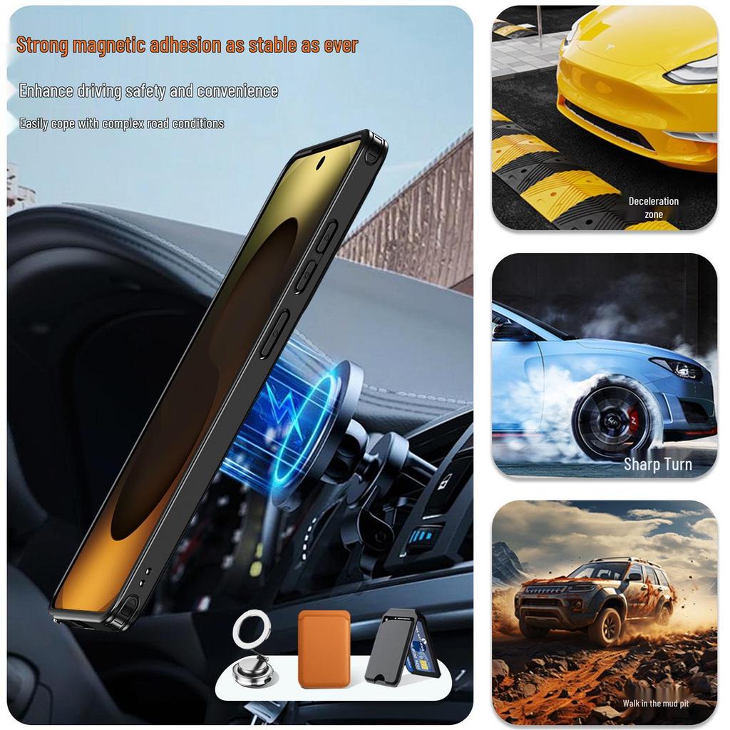 Samsung S26 Ultra Multifunctional Phone Case with Rotating Ring & Magnetic Stand - S25 Protective Cover