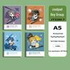 Soft Leather Student Notebook - A5/B5 Lined, Thick Cartoon Diary