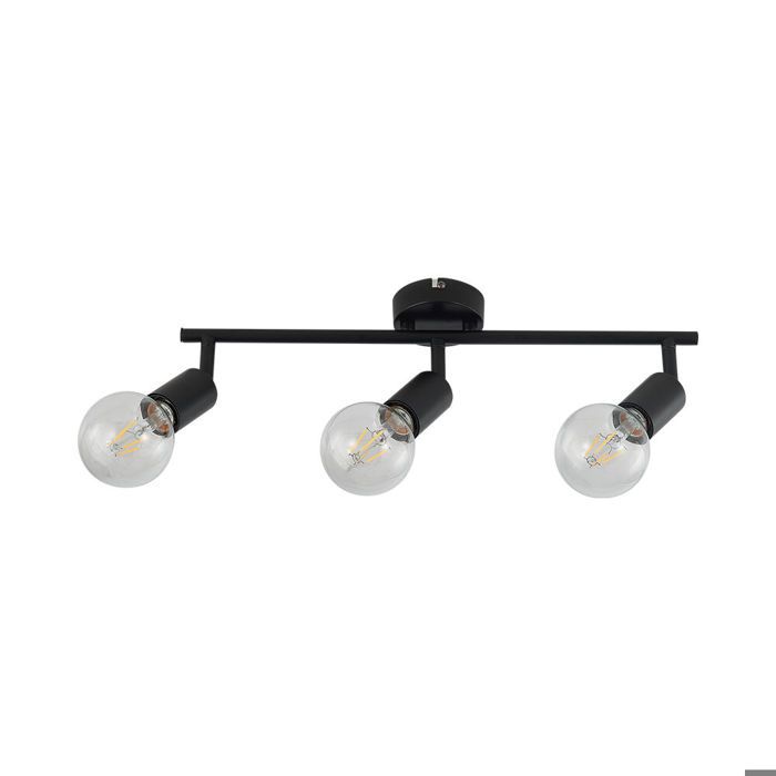 Plafonnier LED - BRAYTRON - BV04-00032 - Métal noir - 3xE27 - 23W - IP20