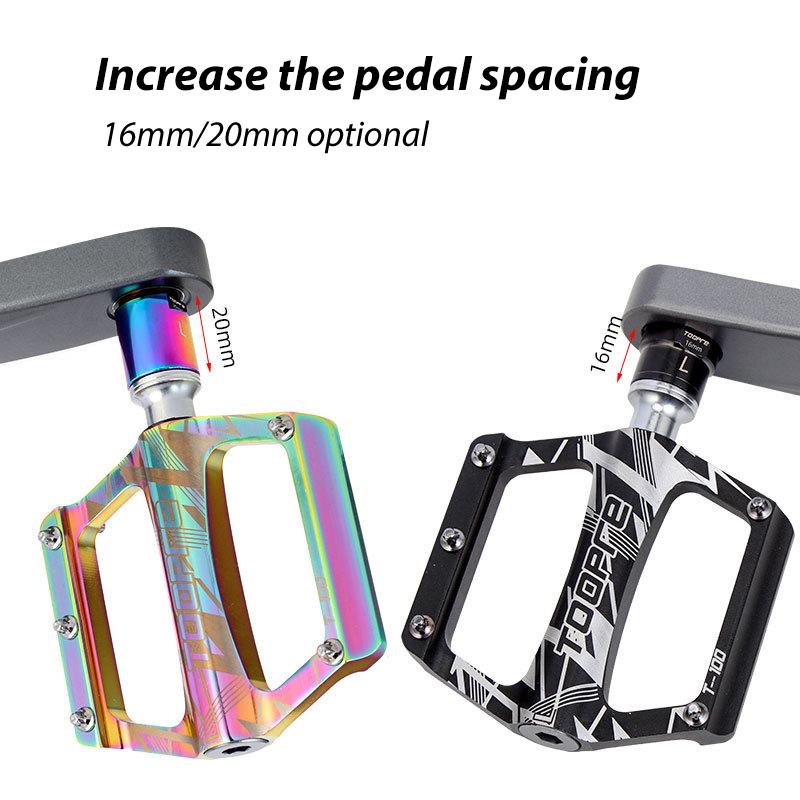 Bike Bicycle Pedal Extender 16mm/20mm for 9/16 In Threaded Pedals Chrome-Molybdenum Steel