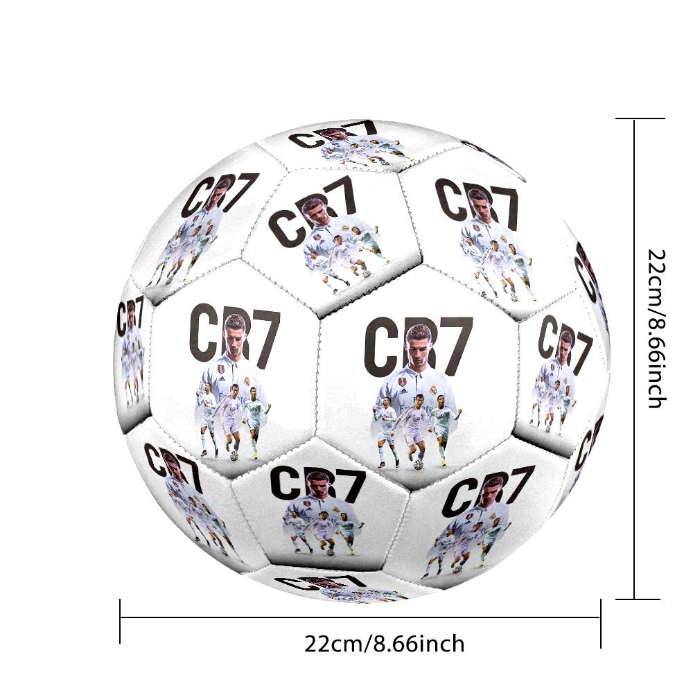 Cr7 Soccer Poster Size 5 Soccer Ball Machine Sewn Indoor/Outdoor Training and Matches Perfect Gift for Sports Enthusiasts