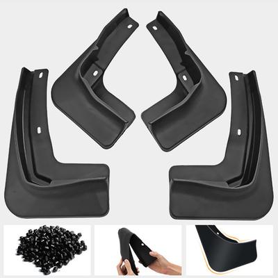 4Pcs/Set Fenders Anti-splash Black Molded Mud Flaps