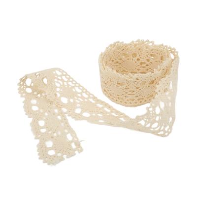 Ruban Dentelle Fil de Coton 10 Yards Beige Accessoires Décoratifs pour Décoration de Vêtements DIY