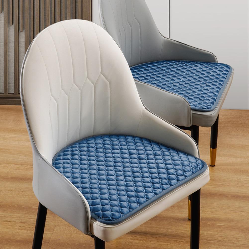 

44x41cm Curved Dining Chair Cushion Soft Dormitory Chair Cushion Winter Student Cushion Hotel синий