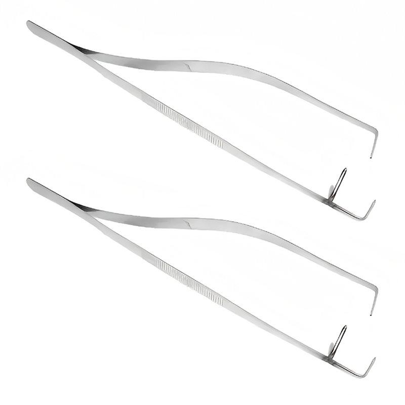 A25F-Heavy Duty Dipping Tong 2Pcs Glaze Pliers Glazing Clip Pottery Tool Flask Tongs