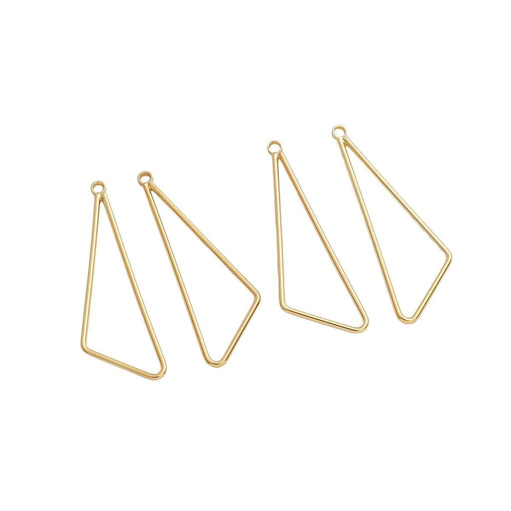 Pandantiv cu farmec cu geometrie triunghi rotund din cupru pentru fabricarea de bijuterii DIY, brățară cercei, accesorii colier