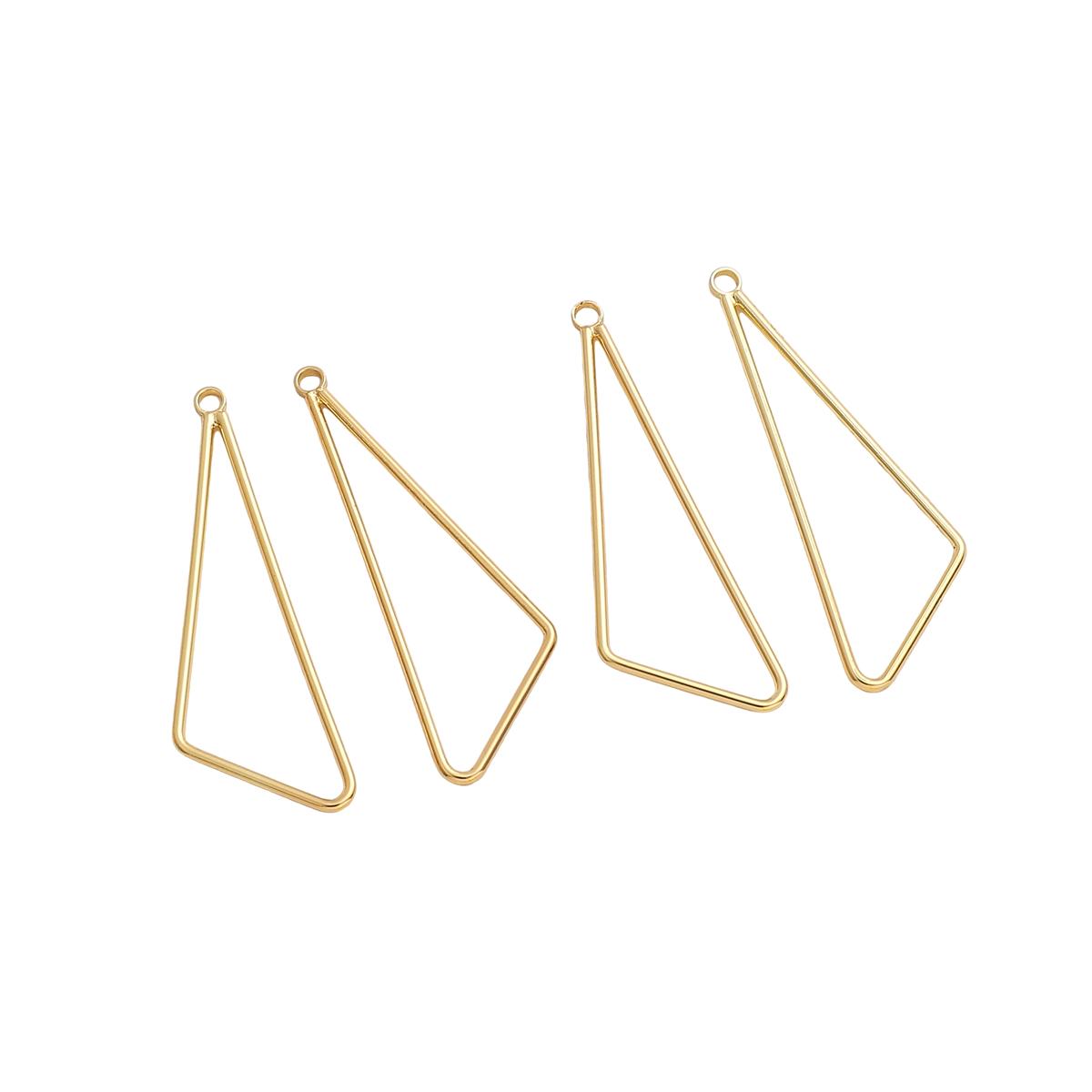 

Медный круглый треугольный геометрический очаровательный кулон для изготовления ювелирных изделий своими руками, серьги, браслет, ожерелье, аксессуары 13x35mm