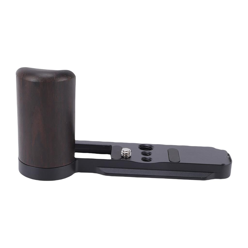 L Bracket Handgrip Fit for X 100VI Camera Aluminum L Shape Quick Release Plate with Wood Grip 1Celsius4 Inch Screw Hole