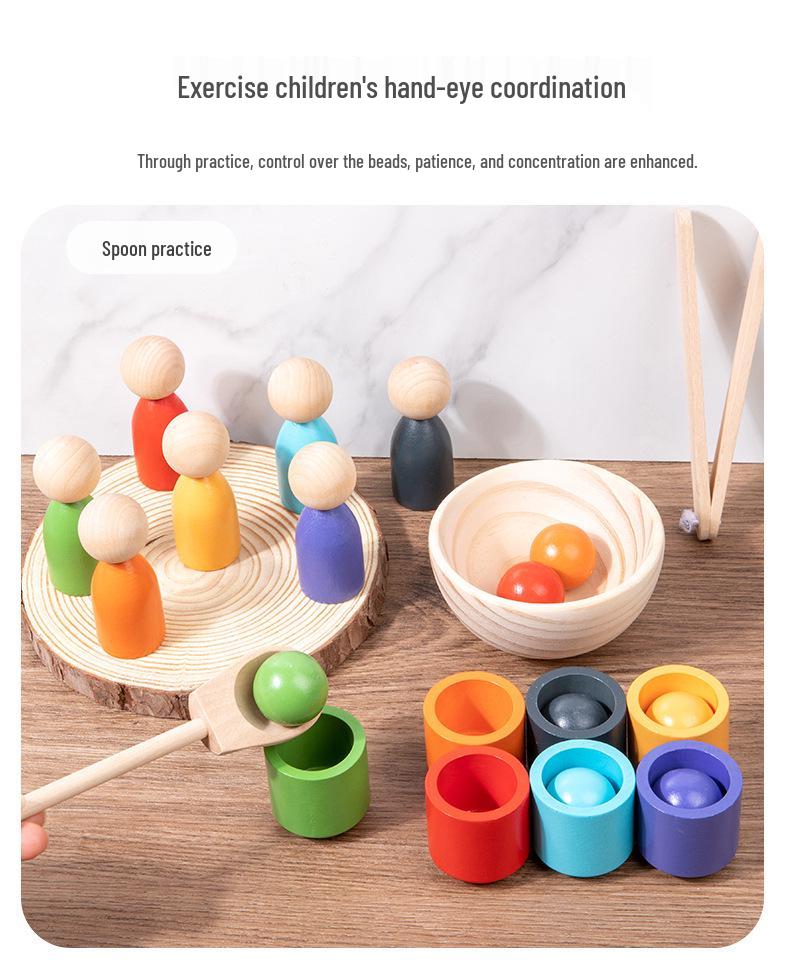 Montessori Color Sorting Cups: Cognitive Training Toys for Children Aged 1-2