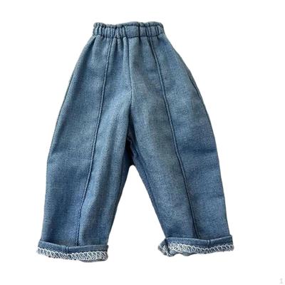 Miniatur-Hosen für Puppen im Maßstab 1/6, Jeans, Kleidung für Actionfiguren, Männlich, Weiter Schnitt, Weich, Bequem,