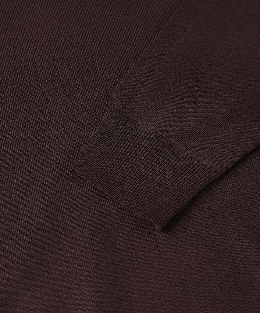 PANICALE Wine Viscose Blend Mock Neck Knit
