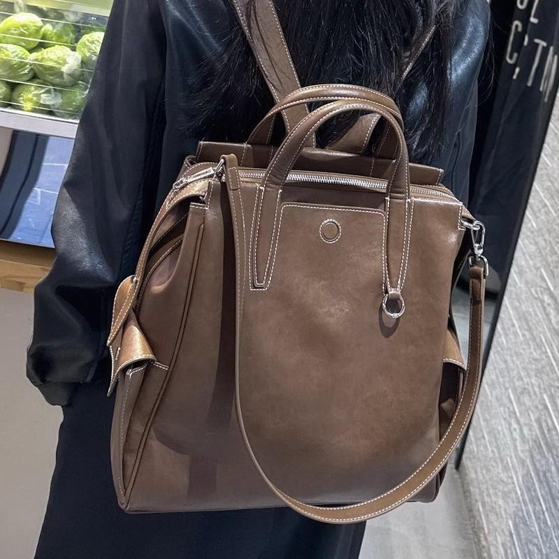 Nova mochila de couro de vaca unissex bolsa para o dia a dia bolsa para computador bolsa de grande capacidade feminina