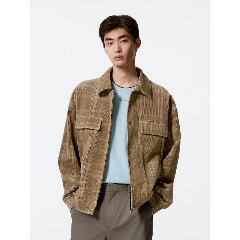 GXG Men's Retro Plaid Corduroy Jacket
