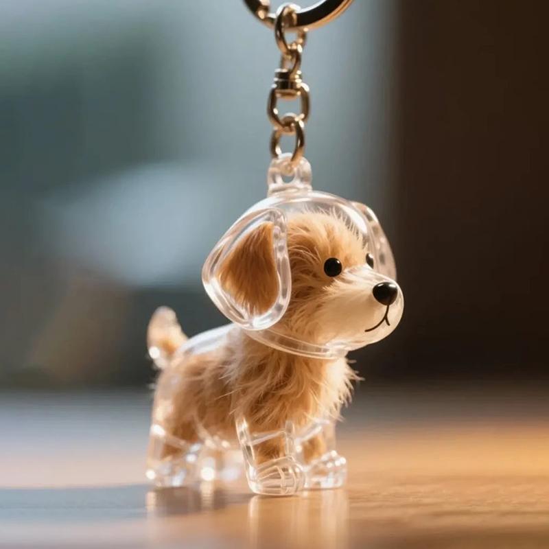1 Piece Bag Pendant Dog Hair Storage Cute Keychain Jewelry Souvenir Collection Gift Couple Car Key Chains Decoration Accessories