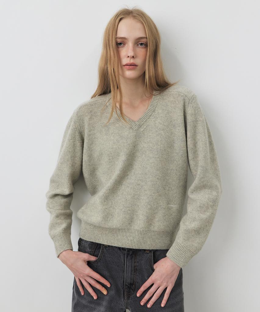 CITYBREEZE Wool Essential V-Neck Knit_5 Colors