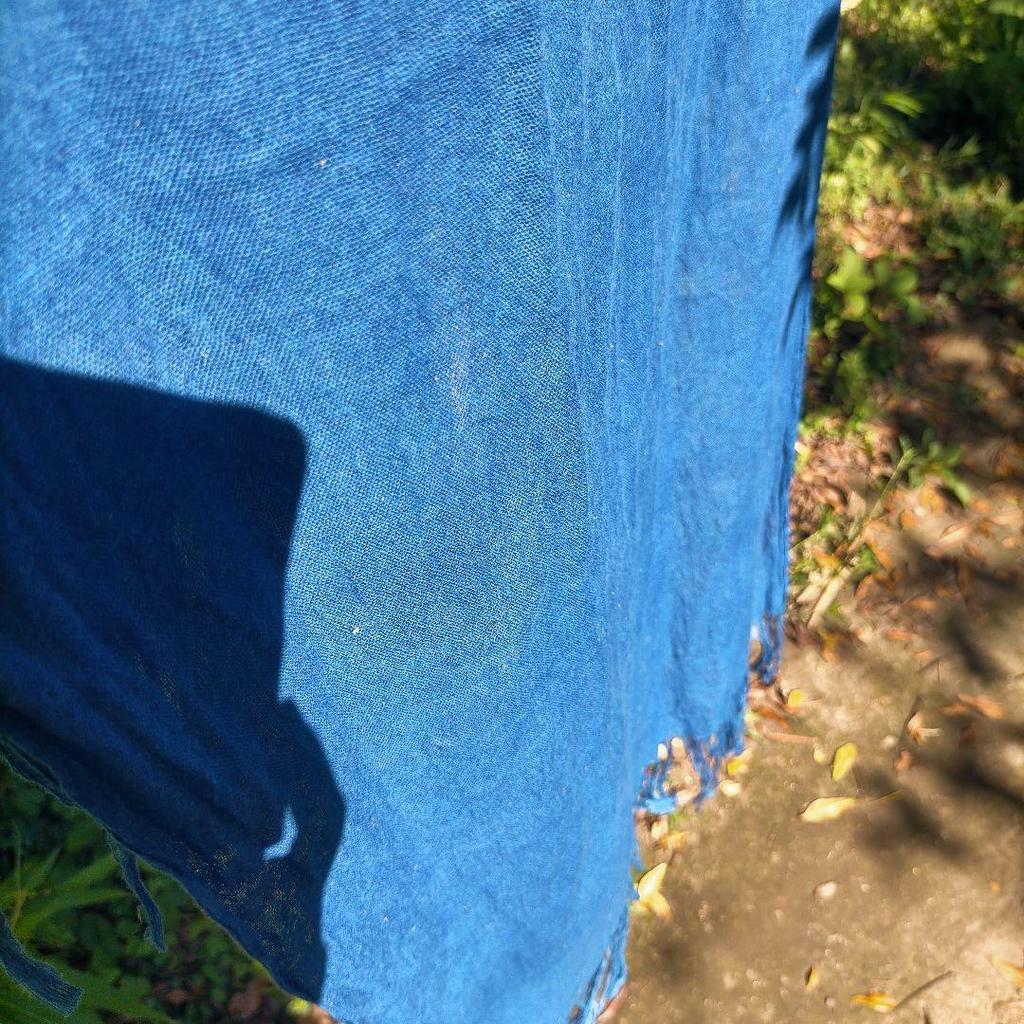 Used Indigo Dyed Organic Cotton Stole (100% Cotton)