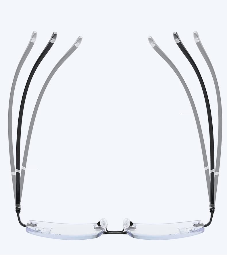 Progressive Multifocal Reading Glasses for Under Artificial and Indoor Use [PLOPLO] Photochromic, Color-Changing, Fishing, Hiking, Light, (Black,