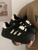 Damskor Höst Svart & Vitt Höjdhöjande Casual Sneakers 2025