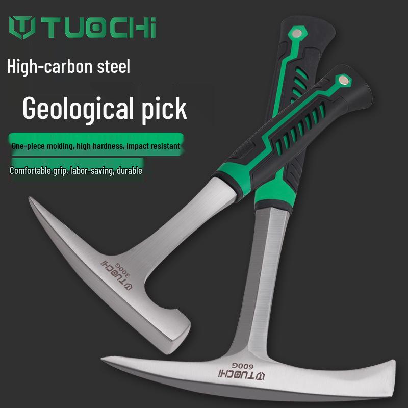 Multi-Function Geological Exploration & Mountaineering Hammer - Pointed & Flat Head