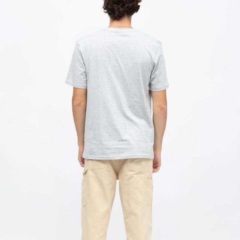 Tee shirt noir col rond regular logo brodé Homme ELLESSE