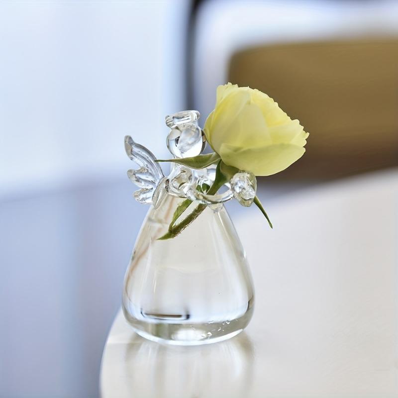 Modern Glass Flower Vase Compatible for Fresh or Artificial Flowers Cylindrical Round Vase with Smooth Sides Minimalist Wedding Centerpiece