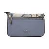 Leila Snakeskin Print Embossed Leather Wrist Bag Women's Blue KG237-403