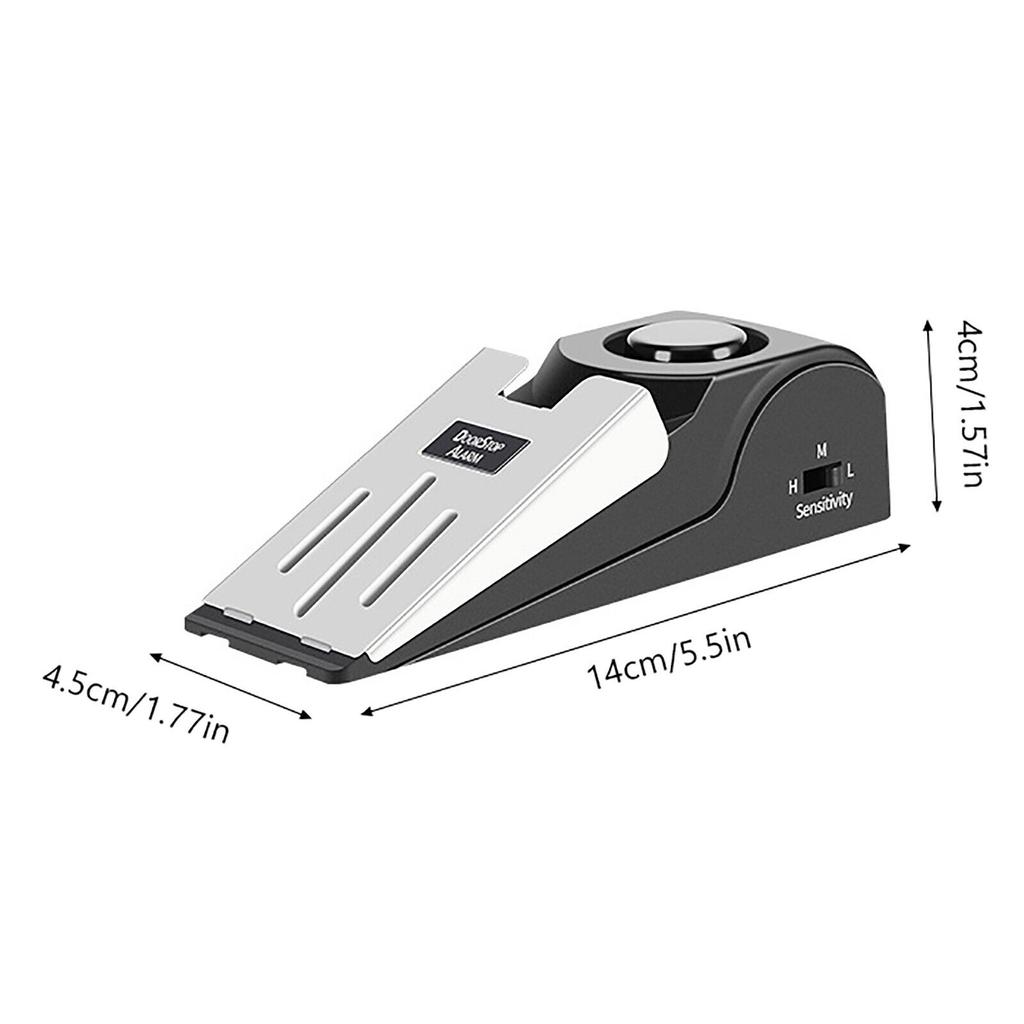 9v Door Alarm Portable Wireless Non slip Safety Wedge Alert Door Stopper Home Travel Security System