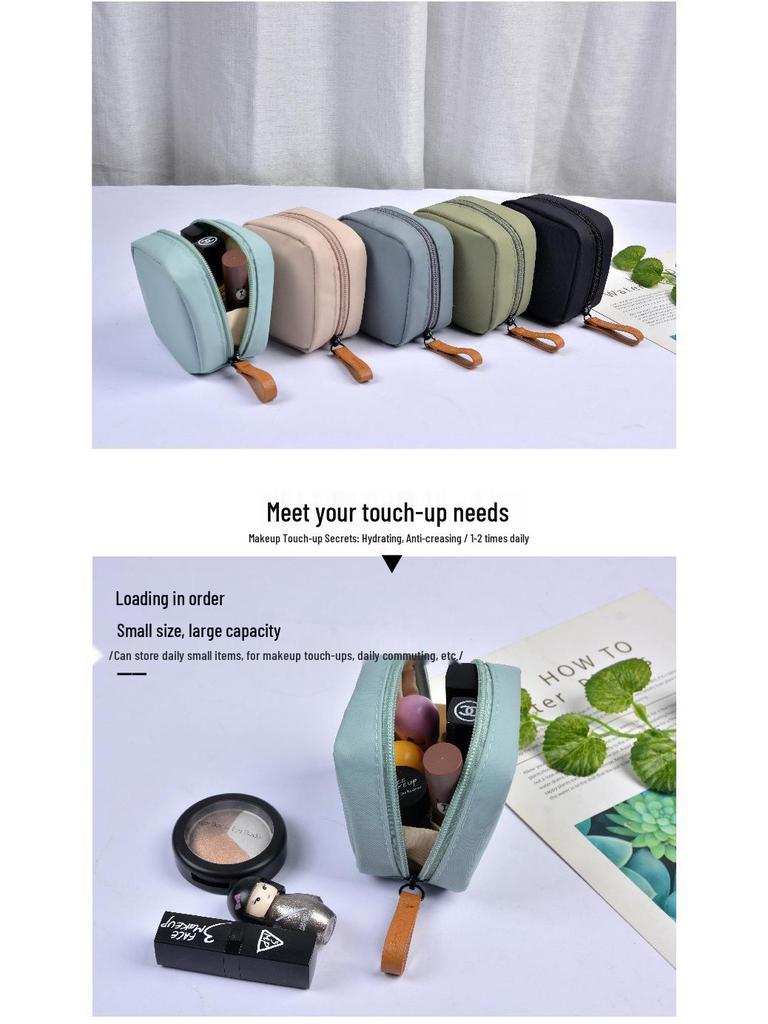 Mini wasserdichte Make-up-Tasche im koreanischen Stil: Tragbare Handtasche zur Aufbewahrung von Lippenstift und Puder