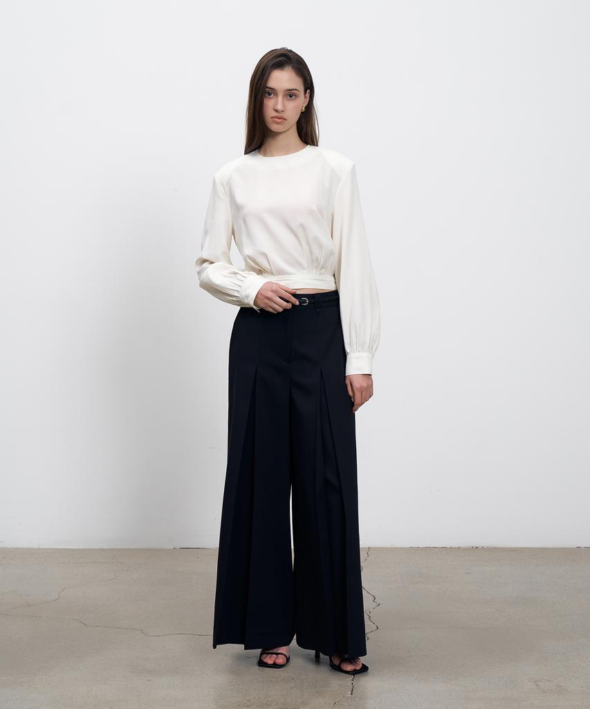 RENEJ Pleated Wide Trousers