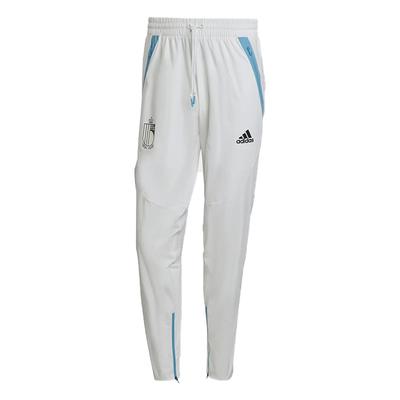 adidas Belgium Color Block Lace-Up Casual Comfortable Soccer Pants Unisex Pants White IC1569