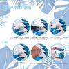 Weeupolfun Adult Floats with Two Water Hammocks In Blue and Pool Inflatable Floats with a Tropical Rainforest Theme and Palm Leaf Strong Buoyancy for
