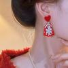 Christmas earrings women, niche creative design stud earrings new earrings high-end versatile earrings