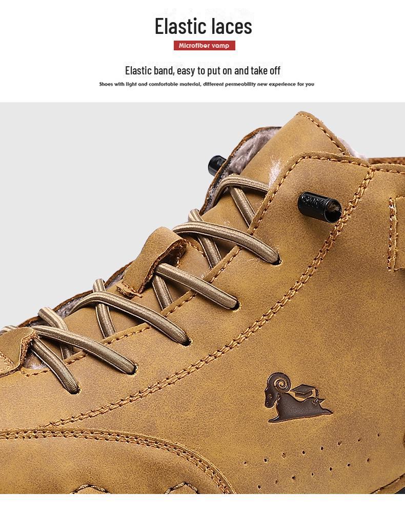 Men's Plus Velvet Martin Boots: Warm, High-Top, Winter Cotton Sports Shoes