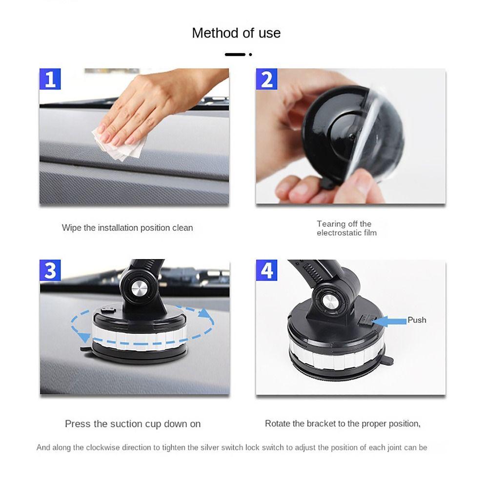 360° Rotating Car Phone Holder Anti Shaking Fixed Shockproof Smartphone Holder Suction Cup Type Car Phone Bracket