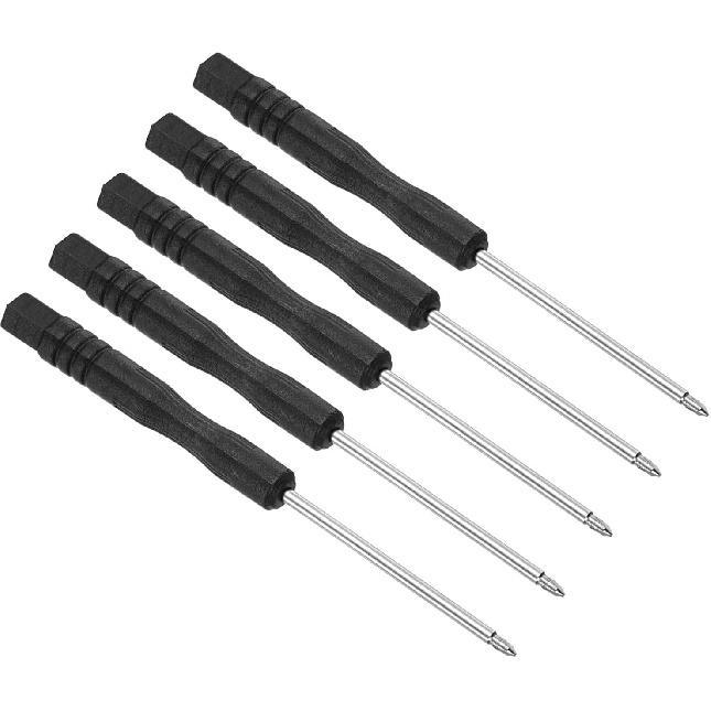 Tiny Tri-point Screwdriver, 0.6mm Size 80mm Length, Steel Y-Head Screw Driver with Swivel Lid Non-Slip Grip - (Applications: for Eyeglasses Watches